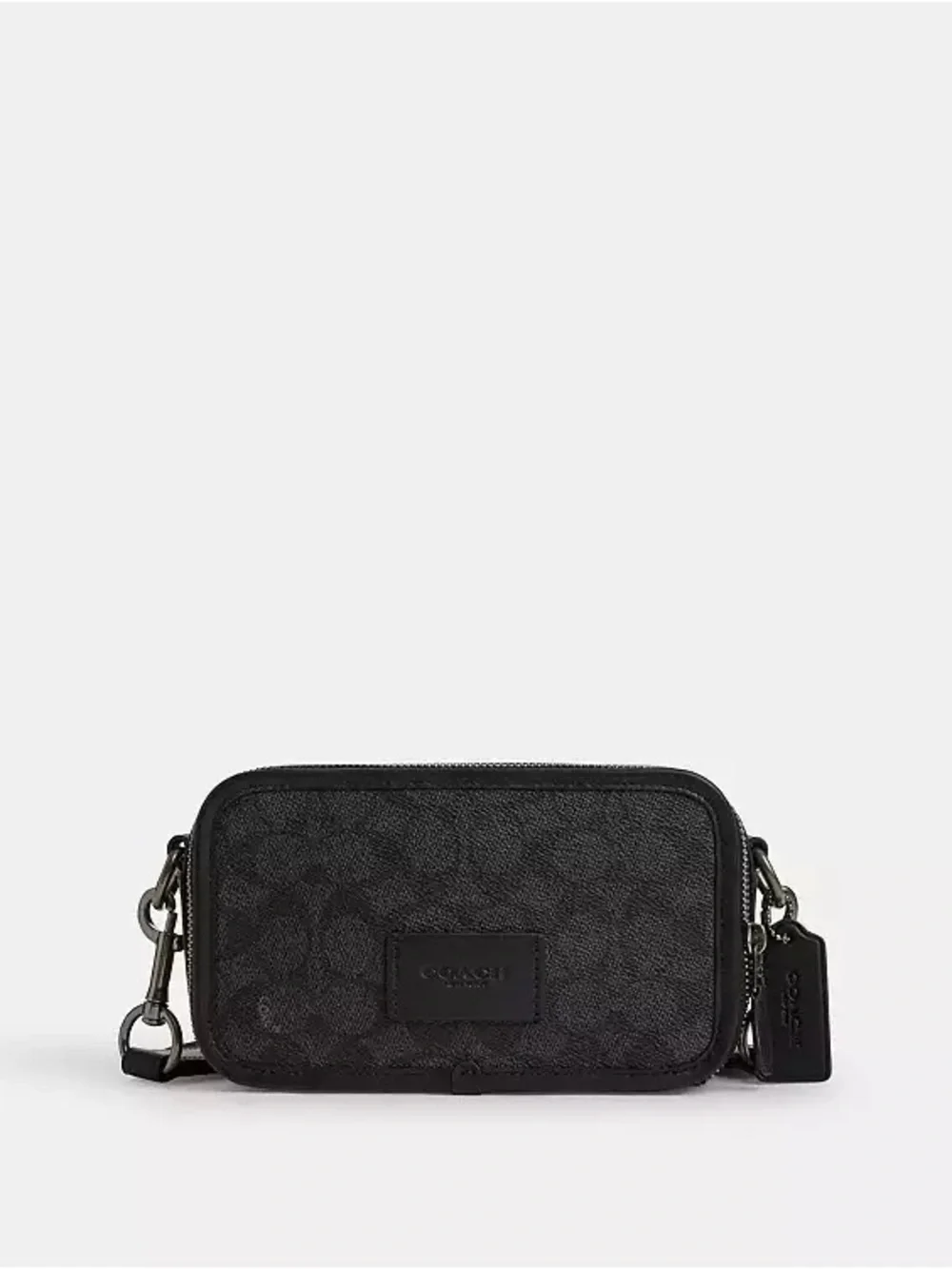 Wyatt Coach Men's Signature Crossbody Bag in Black - Picture 5 of 6